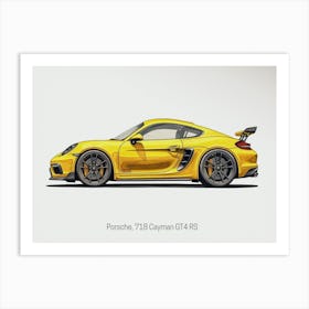 Porsche 718 Cayman Gt4 Car Style Art Print