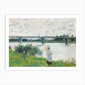 The Promenade With The Railroad Bridge, Argenteuil (1874), Claude Monet Art Print