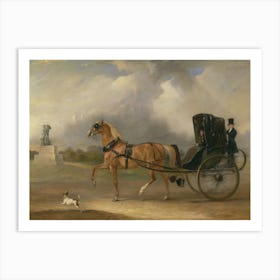 Vintage Painting Horse Drawn Carriage Art Print