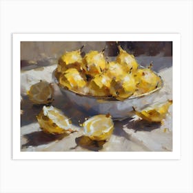 Lemons In A Bowl Art Print