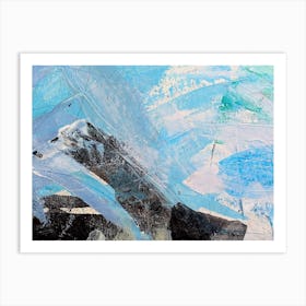 Wave, sea blue black Art Print