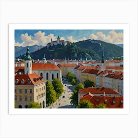  Ljubljana City  Art Print