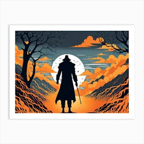 Man With no fear, vector art Art Print