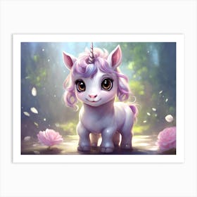 Cute Unicorn 2 Art Print