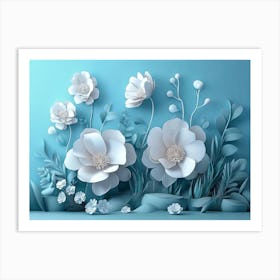 3d Flowers 9 Art Print