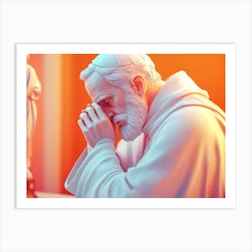 Pope Praying Art Print