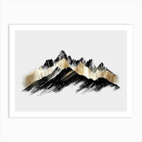 Gold Mountains Painting 3 Art Print