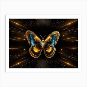 Golden Butterfly 66 Art Print