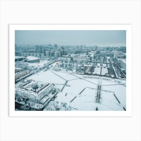 Samara City Art - Cityscape Wall Art - Russian Winter Art Print Art Print