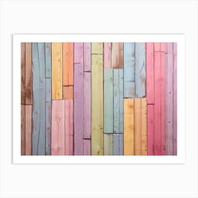 Colorful Wood Planks 5 Art Print