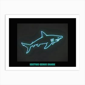 Neon Isistius Genus Shark 5 Poster Art Print