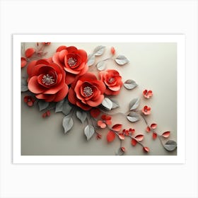 Paper Roses 8 Art Print