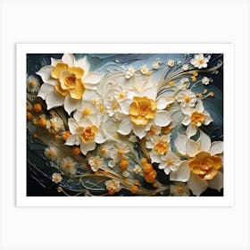 Flowers On Water Art Print