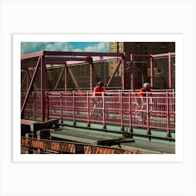 Bridge Biking Art Print