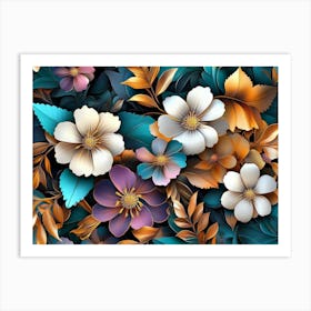 Floral Wallpaper 3 Art Print