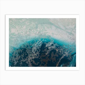 Teal Soothing 4 Art Print