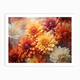 Dahlias 12 Art Print