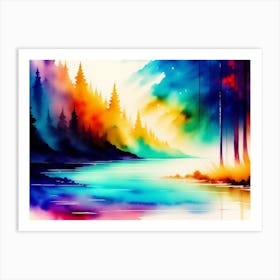 Colorful Landscape Painting Art Print