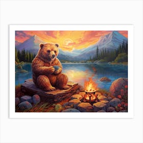 Bear's Wilderness Retreat Art Print