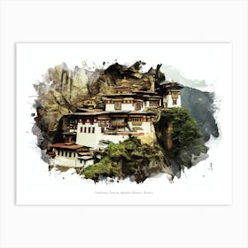 Taktshang Goemba, Western Bhutan, Bhutan Art Print