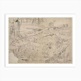 Album Of Sketches By Katsushika Hokusai And His Disciples, Katsushika Hokusai 13 Art Print