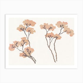 Watercolor Tree Branches Art Print