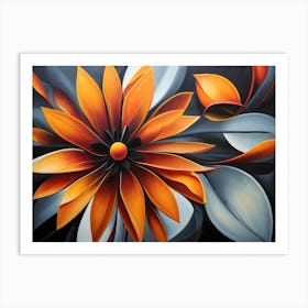 Abstract Flower Painting Art Print