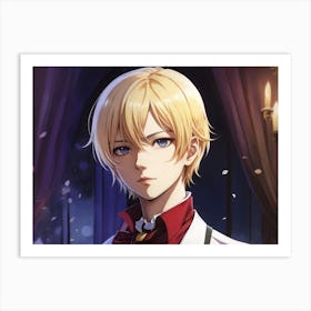 blonde anime boy Art Print