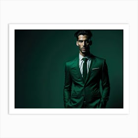 Bussinness Man Green (64) Art Print