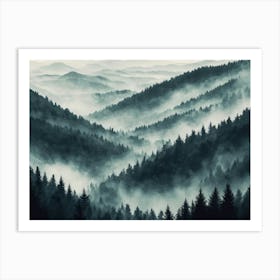 Veil Of The Forest Vale Art Print