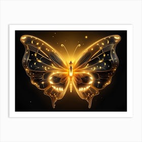 Golden Butterfly 9 Art Print