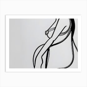 Drawing Of A Woman Art Print