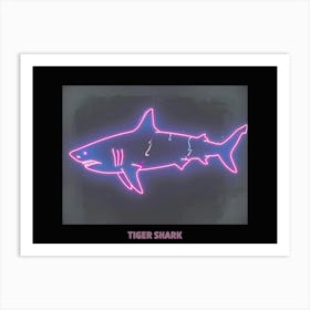 Pink Tiger Neon Shark 6 Poster Art Print