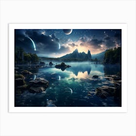 Planets In The Sky Art Print