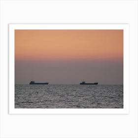 Sunset At Sea Art Print