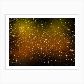 Yellow And Black Shining Star Background Art Print