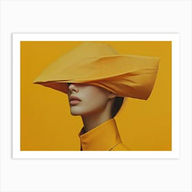 Portrait Of A Woman With A Hat Art Print