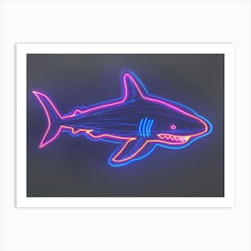 Neon Aqua Wobbegong Shark 4 Art Print