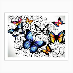 Butterfly Painting 65 Art Print