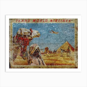 Vintage Travel Poster ― Trans World Airlines Art Print