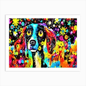 Dogs And Daisies - Beagle Pretty Art Print