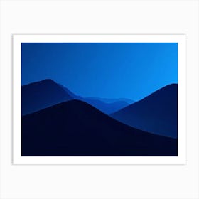 Blue Mountain Landscape Art Print