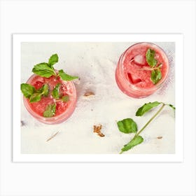 Watermelon Drink Art Print