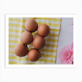 Eggs On A Table 12 Art Print