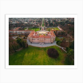 Villa Reale di Monza, Italia Art Print, Arte murale italiana, Poster italiano, Aerial Photography. Art Print