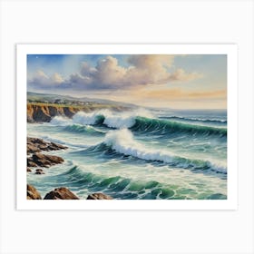 Ocean Crashing Waves Art Print