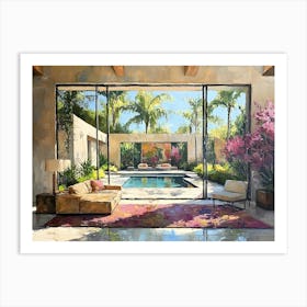 At Home In The Hollywood Hills Art Print