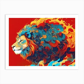 Lion dark 4 Art Print