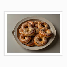 Bagels On A Plate 1 Art Print