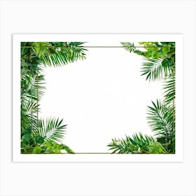 Tropical Leaves Frame 1 Art Print